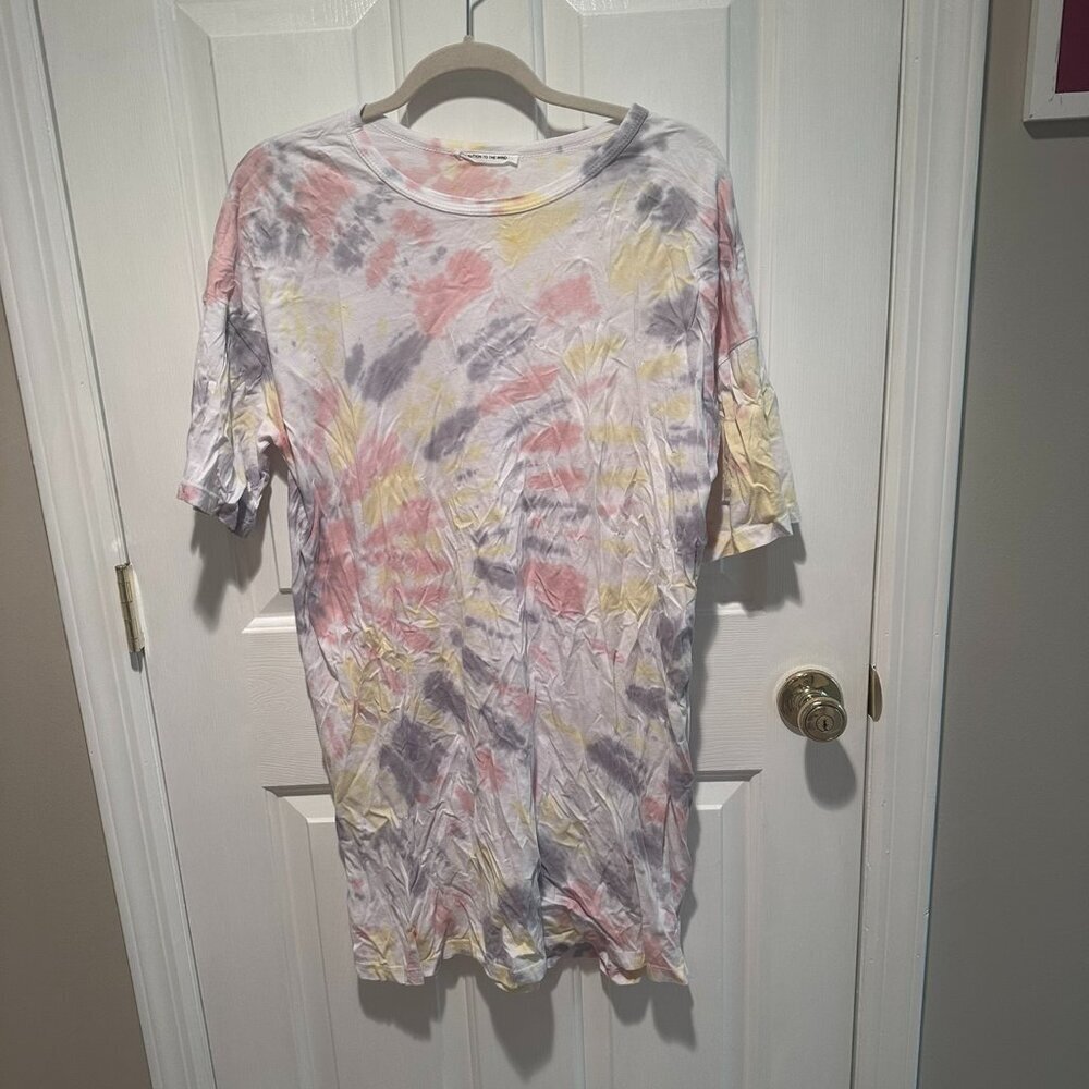 Caution To The Wind Tie-dye T-Shirt Dress - Size Medium